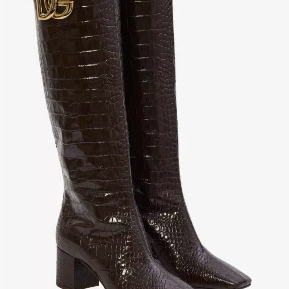 Dolce & Gabbana Brown Over the Knee Boots